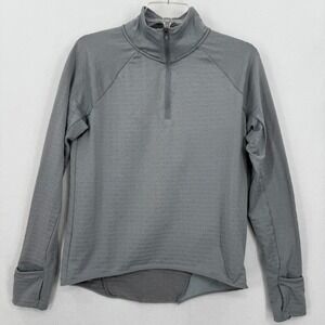Nike Women's Small Running Top Shirt Therma-FIT Element Gray 1/2 Zip Long Sleeve
